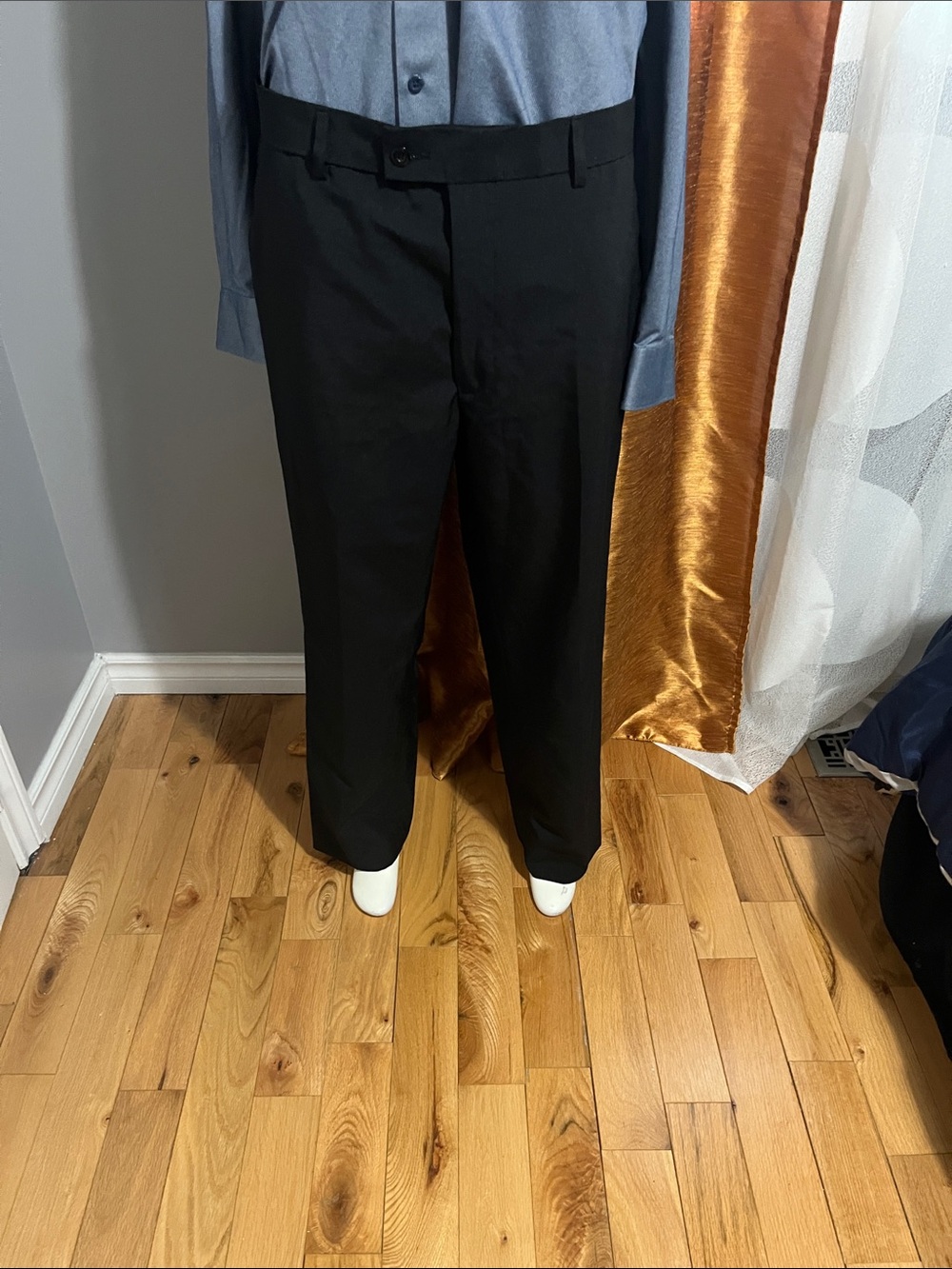 Men's Black Dress Pants - Classic Tailored Fit ( 34X29)